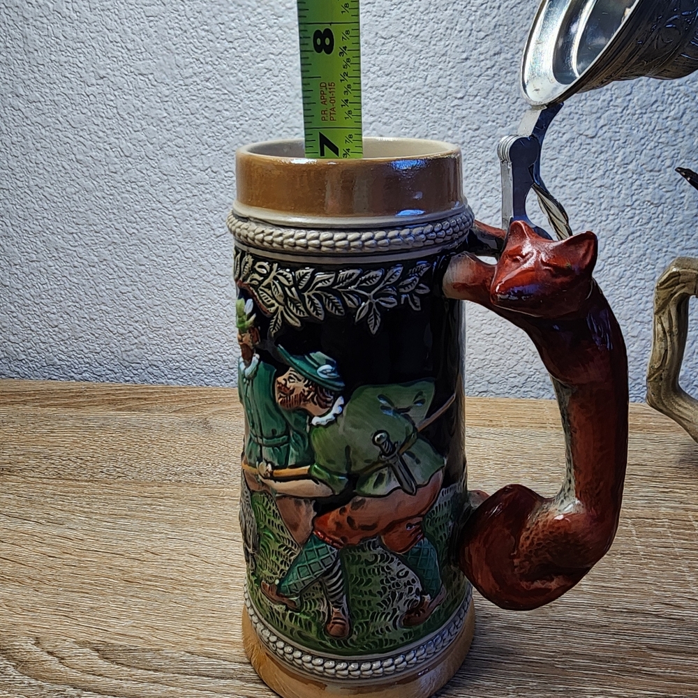 VINTAGE 3 Pc German Steins and Plate Lot - Picture 15 of 16